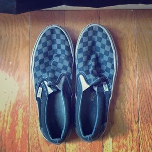 Vans checkered grey and black